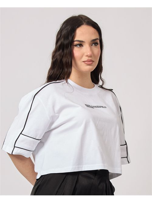 T-shirt court à col rond Karl Lagerfeld KARL LAGERFELD | A2W17028100